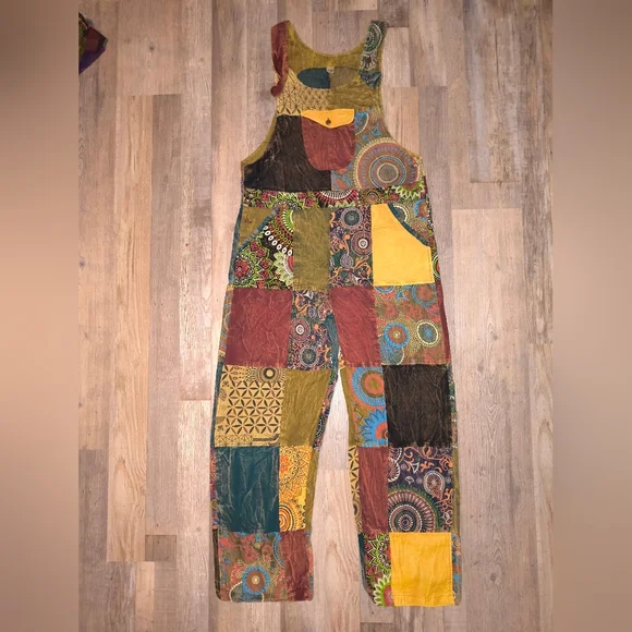 Kathmandu Colorful Patchwork Overalls - Picture 11 of 13
